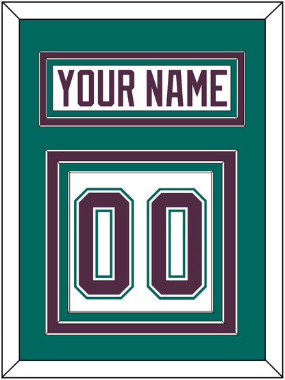 Anaheim Nameplate & Number (Back) - Home White (1993-2006) - Premier Tier 3