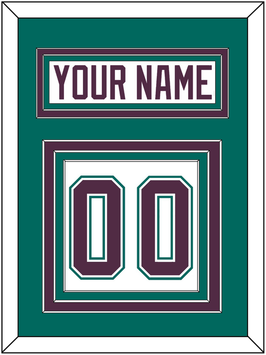 Anaheim Nameplate & Number (Back) - Home White (1993-2006) - Premier Tier 3