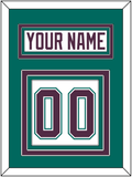 Anaheim Nameplate & Number (Back) - Home White (1993-2006) - Triple Mat 3