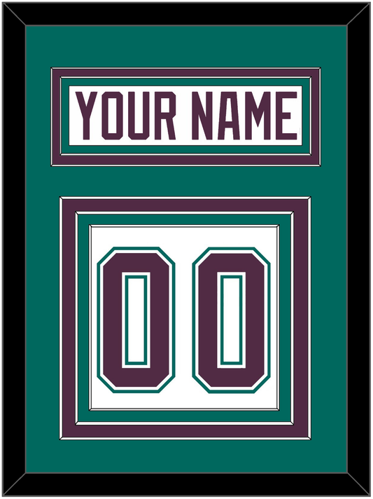 Anaheim Nameplate & Number (Back) - Home White (1993-2006) - Premier Tier 3