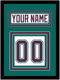 Anaheim Nameplate & Number (Back) - Home White (1993-2006) - Triple Mat 3