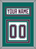 Anaheim Nameplate & Number (Back) - Home White (1993-2006) - Triple Mat 3