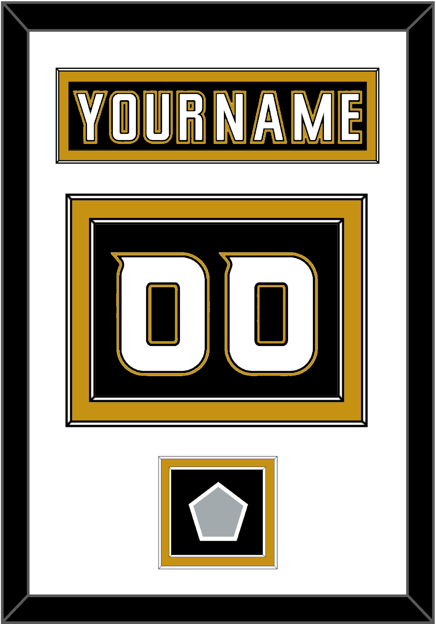 Anaheim Nameplate & Number (Back) With Stanley Cup Champions Patch - Home Black (2006-2014) - Signature Tier 1