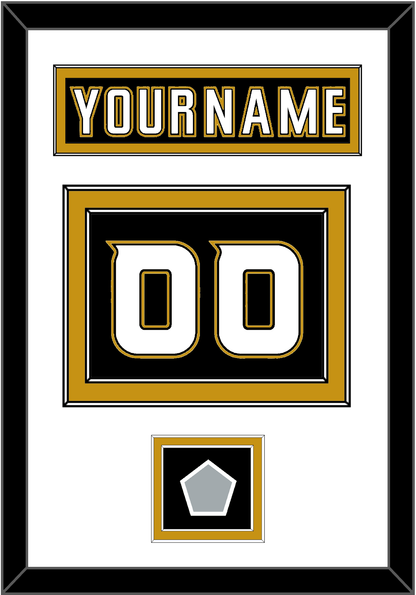 Anaheim Nameplate & Number (Back) With Stanley Cup Champions Patch - Home Black (2006-2014) - Signature Tier 1