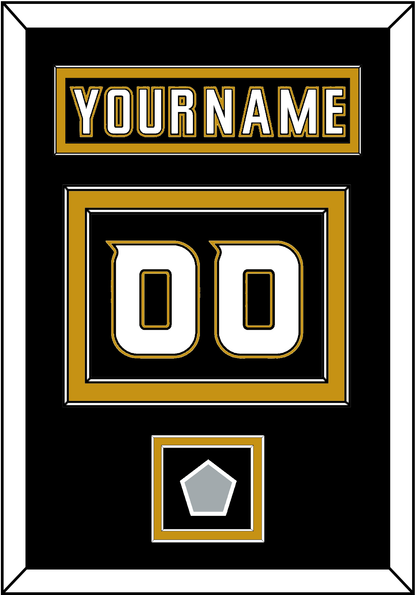 Anaheim Nameplate & Number (Back) With Stanley Cup Champions Patch - Home Black (2006-2014) - Signature Tier 3