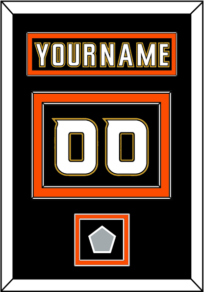 Anaheim Nameplate & Number (Back) With Stanley Cup Champions Patch - Home Black (2006-2014) - Signature Tier 4