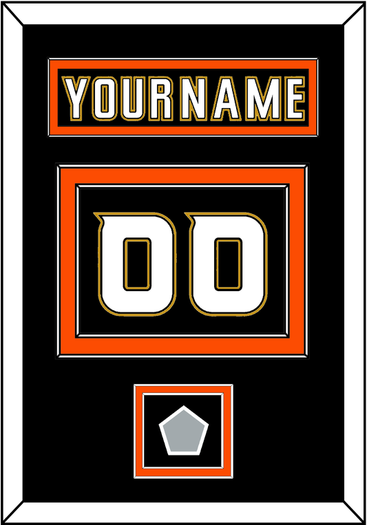 Anaheim Nameplate & Number (Back) With Stanley Cup Finals Patch - Home Black (2006-2014) - Signature Tier 4