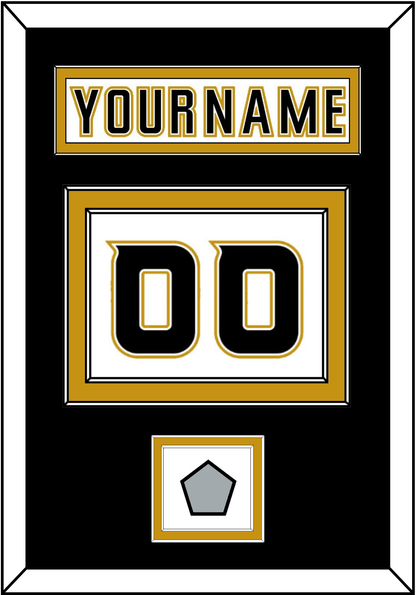 Anaheim Nameplate & Number (Back) With Stanley Cup Champions Patch - Road White (2006-2014) - Signature Tier 2