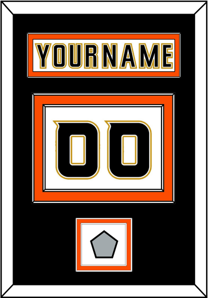 Anaheim Nameplate & Number (Back) With Stanley Cup Finals Patch - Road White (2006-2014) - Signature Tier 3