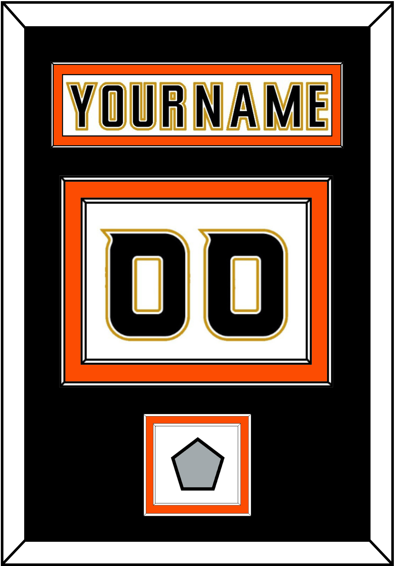 Anaheim Nameplate & Number (Back) With Stanley Cup Champions Patch - Road White (2006-2014) - Signature Tier 3