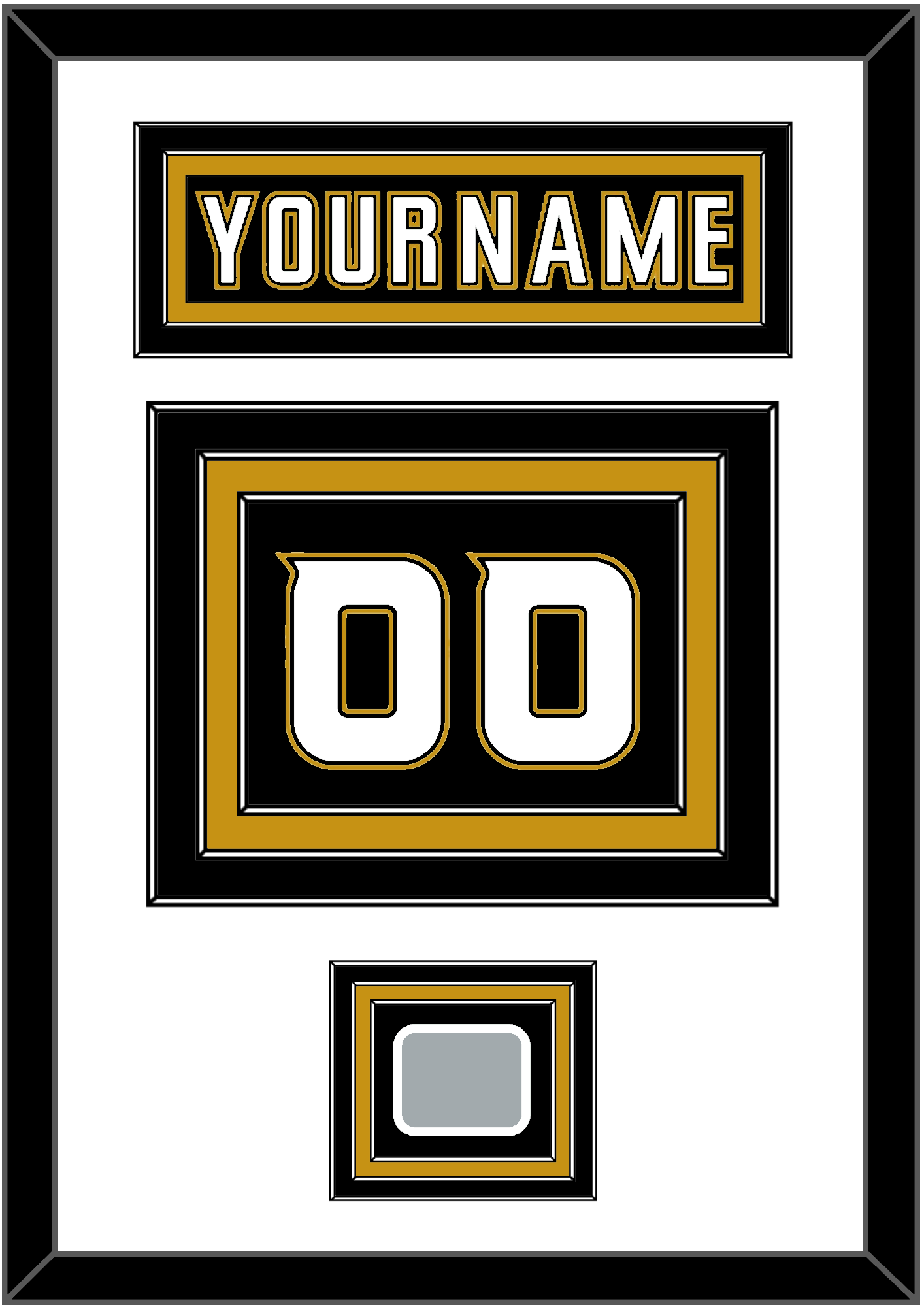Anaheim Nameplate & Number (Back) With Stanley Cup Finals Patch - Home Black (2006-2014) - Premier Tier 1