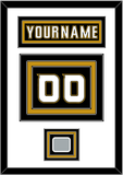 Anaheim Nameplate & Number (Back) With Stanley Cup Finals Patch - Home Black (2006-2014) - Triple Mat 1