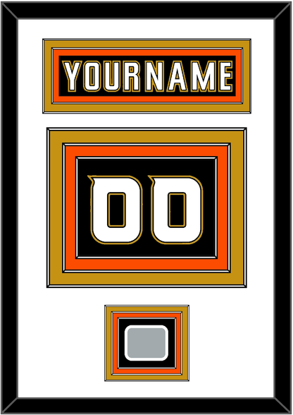 Anaheim Nameplate & Number (Back) With Stanley Cup Finals Patch - Home Black (2006-2014) - Premier Tier 2