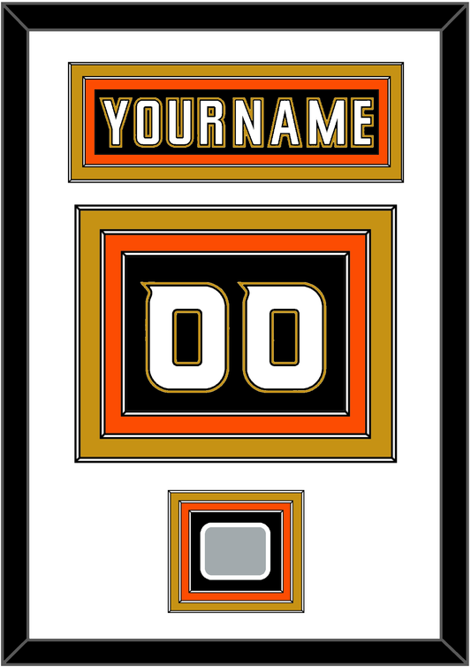 Anaheim Nameplate & Number (Back) With Stanley Cup Finals Patch - Home Black (2006-2014) - Premier Tier 2