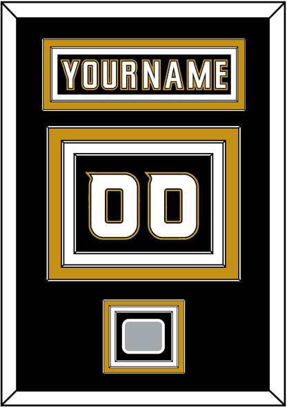 Anaheim Nameplate & Number (Back) With Stanley Cup Champions Patch - Home Black (2006-2014) - Premier Tier 3