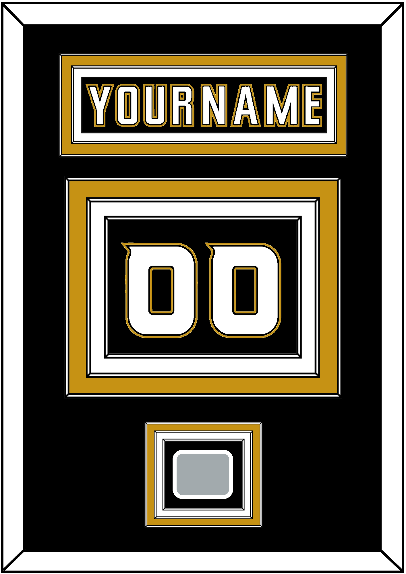 Anaheim Nameplate & Number (Back) With Stanley Cup Finals Patch - Home Black (2006-2014) - Premier Tier 3