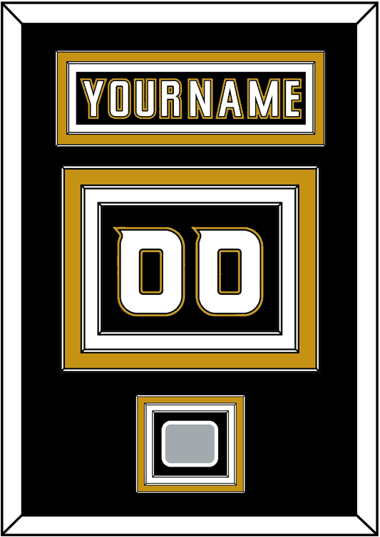 Anaheim Nameplate & Number (Back) With Stanley Cup Finals Patch - Home Black (2006-2014) - Premier Tier 3