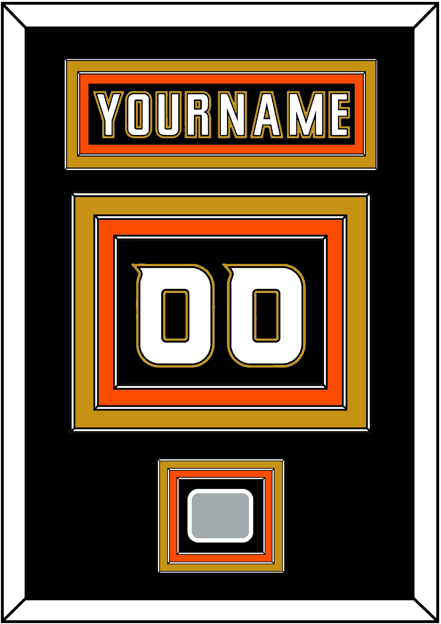Anaheim Nameplate & Number (Back) With Stanley Cup Finals Patch - Home Black (2006-2014) - Premier Tier 4