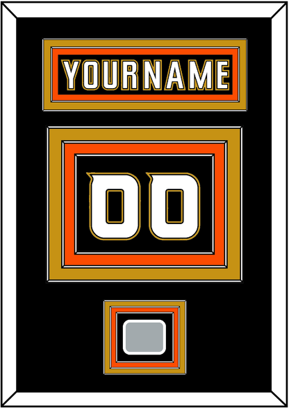 Anaheim Nameplate & Number (Back) With Stanley Cup Finals Patch - Home Black (2006-2014) - Premier Tier 4