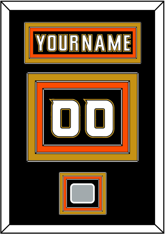 Anaheim Nameplate & Number (Back) With Stanley Cup Finals Patch - Home Black (2006-2014) - Premier Tier 4