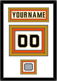 Anaheim Nameplate & Number (Back) With Stanley Cup Finals Patch - Road White (2006-2014) - Triple Mat 2