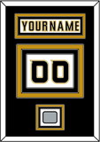 Anaheim Nameplate & Number (Back) With Stanley Cup Champions Patch - Road White (2006-2014) - Triple Mat 3