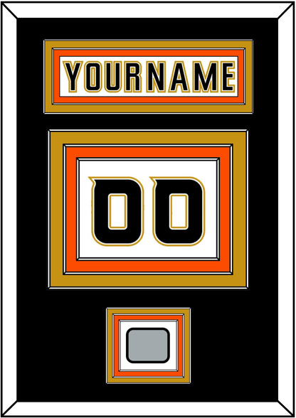 Anaheim Nameplate & Number (Back) With Stanley Cup Champions Patch - Road White (2006-2014) - Premier Tier 4