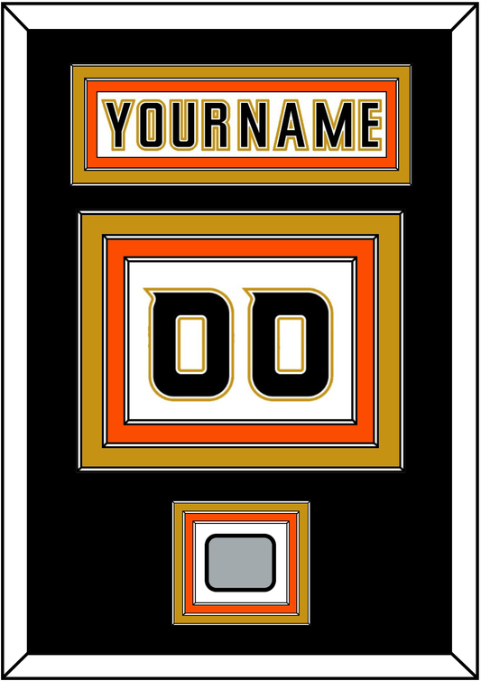 Anaheim Nameplate & Number (Back) With Stanley Cup Champions Patch - Road White (2006-2014) - Premier Tier 4