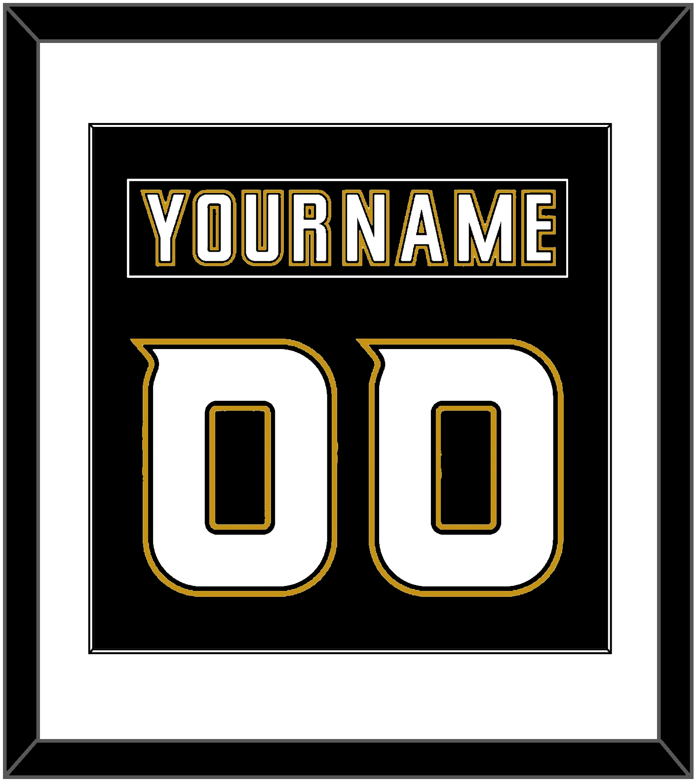 Anaheim Nameplate & Number (Back) Combined - Home Black (2006-2014) - Essential Tier 1