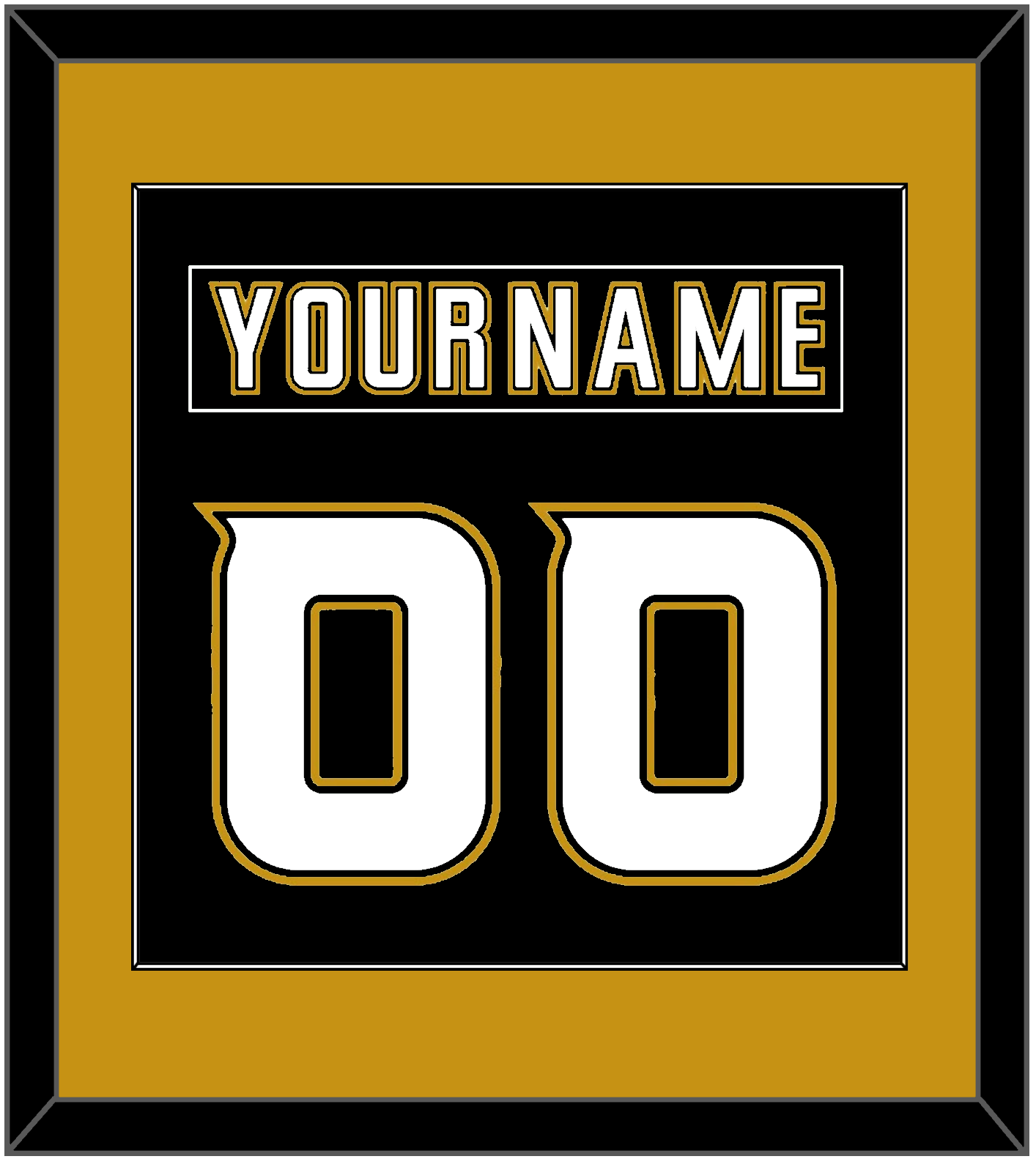 Anaheim Nameplate & Number (Back) Combined - Home Black (2006-2014) - Essential Tier 2
