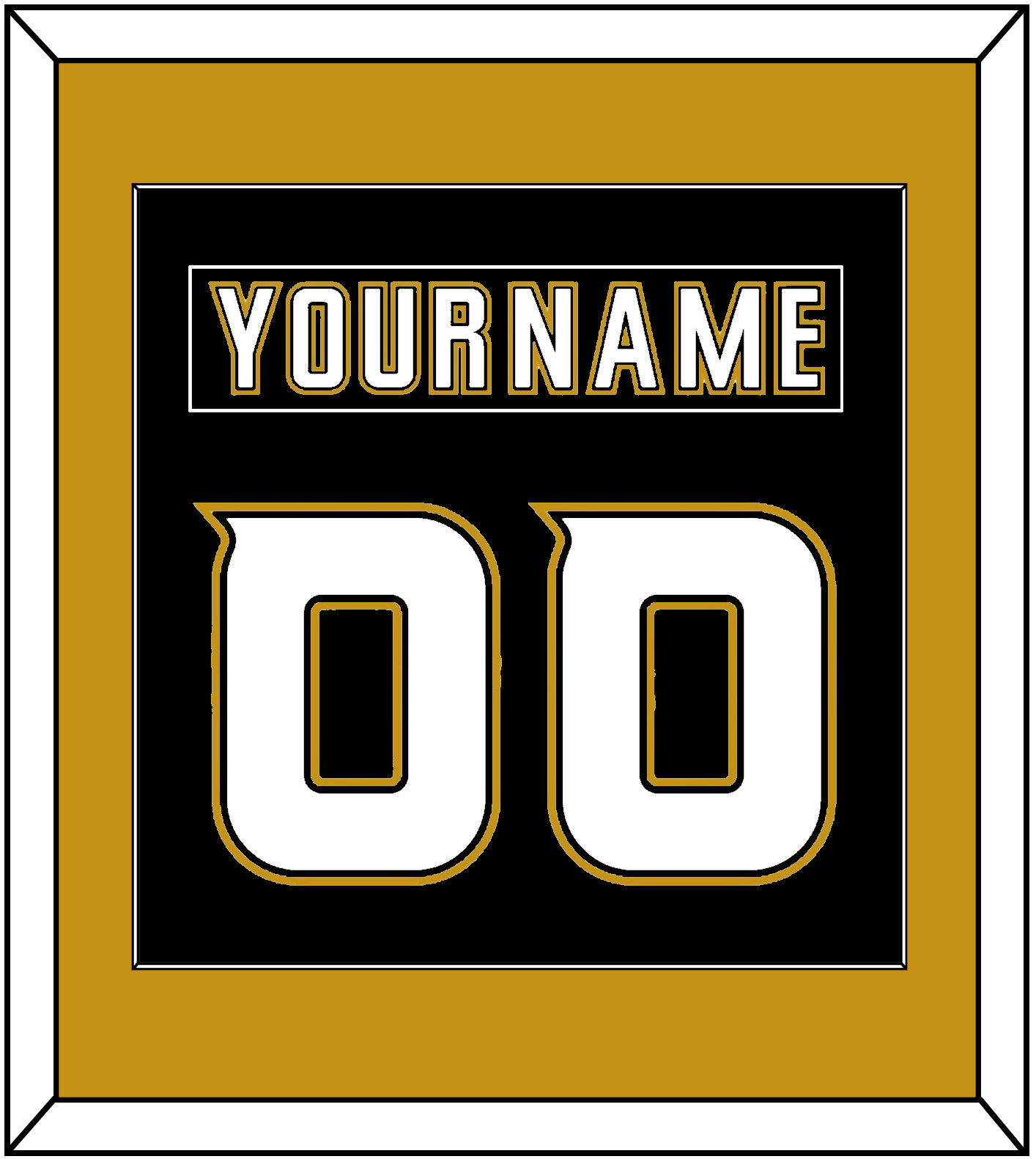 Anaheim Nameplate & Number (Back) Combined - Home Black (2006-2014) - Essential Tier 2