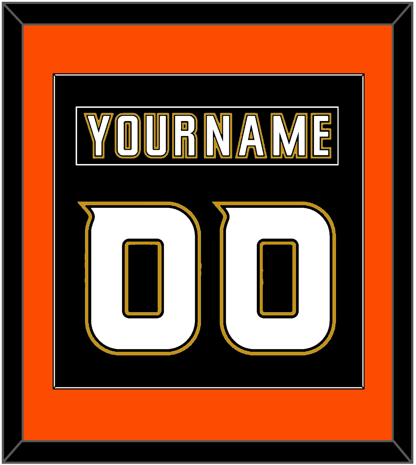 Anaheim Nameplate & Number (Back) Combined - Home Black (2006-2014) - Essential Tier 3