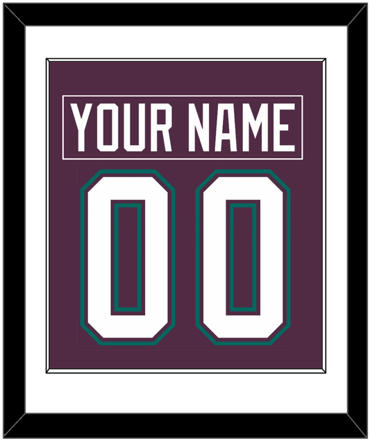 Anaheim Nameplate & Number (Back) Combined - Road Purple (1993-2006) - Essential Tier 1