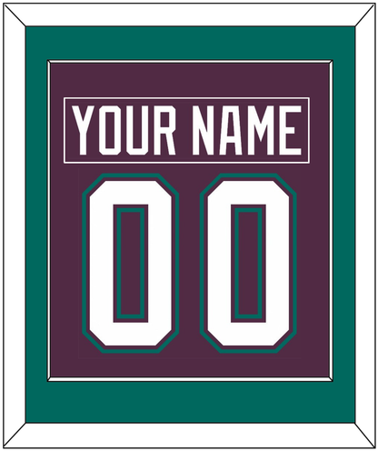 Anaheim Nameplate & Number (Back) Combined - Road Purple (1993-2006) - Essential Tier 2