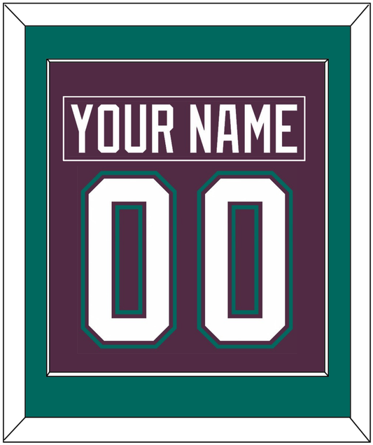 Anaheim Nameplate & Number (Back) Combined - Road Purple (1993-2006) - Essential Tier 2