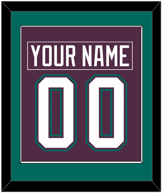 Anaheim Nameplate & Number (Back) Combined - Road Purple (1993-2006) - Essential Tier 2