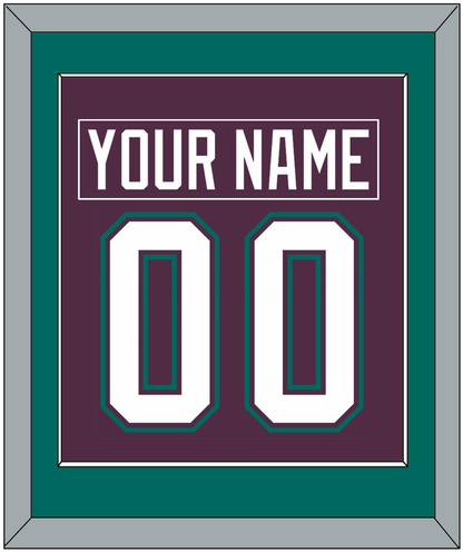 Anaheim Nameplate & Number (Back) Combined - Road Purple (1993-2006) - Essential Tier 2