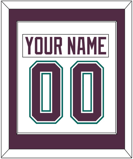 Anaheim Nameplate & Number (Back) Combined - Home White (1993-2006) - Essential Tier 1