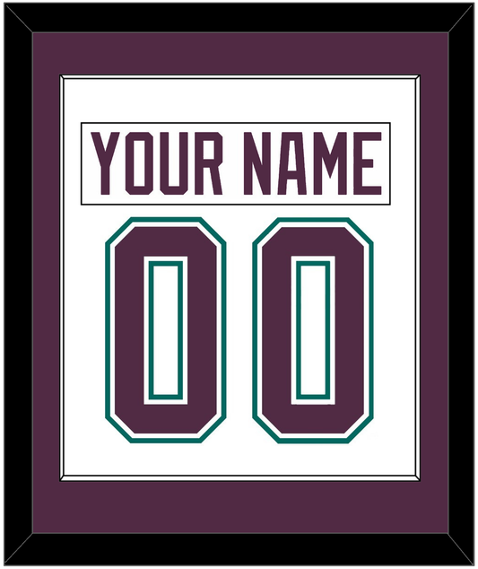 Anaheim Nameplate & Number (Back) Combined - Home White (1993-2006) - Essential Tier 1