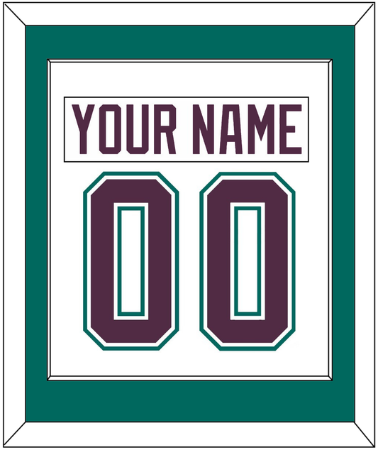 Anaheim Nameplate & Number (Back) Combined - Home White (1993-2006) - Essential Tier 2