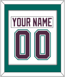 Anaheim Nameplate & Number (Back) Combined - Home White (1993-2006) - Single Mat 2