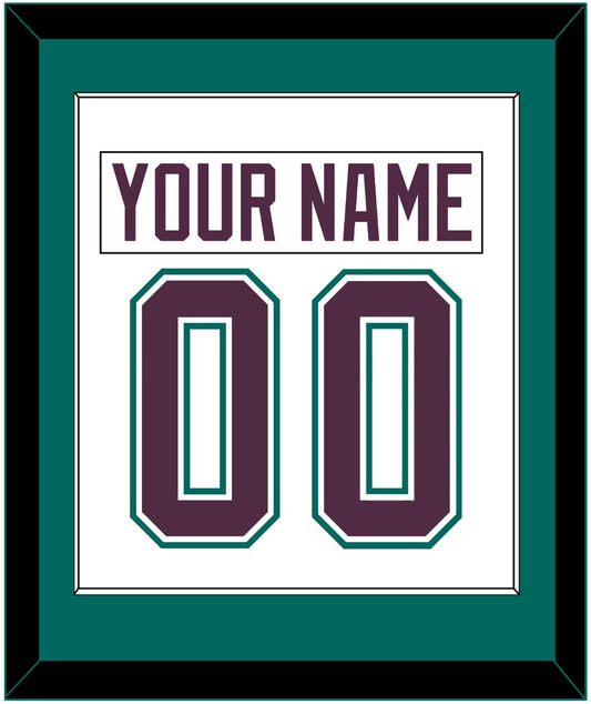 Anaheim Nameplate & Number (Back) Combined - Home White (1993-2006) - Essential Tier 2