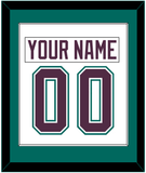 Anaheim Nameplate & Number (Back) Combined - Home White (1993-2006) - Single Mat 2