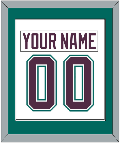 Anaheim Nameplate & Number (Back) Combined - Home White (1993-2006) - Essential Tier 2