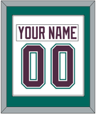 Anaheim Nameplate & Number (Back) Combined - Home White (1993-2006) - Single Mat 2