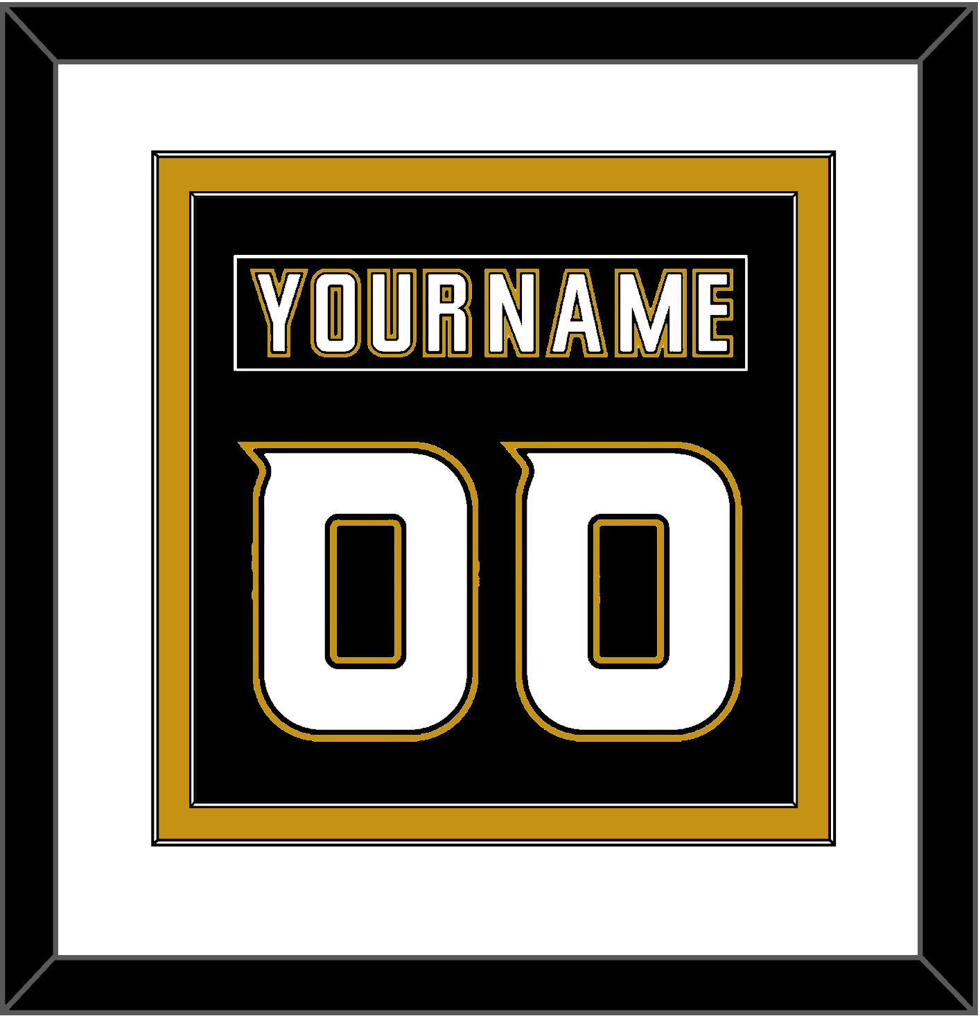 Anaheim Nameplate & Number (Back) Combined - Home Black (2006-2014) - Signature Tier 1