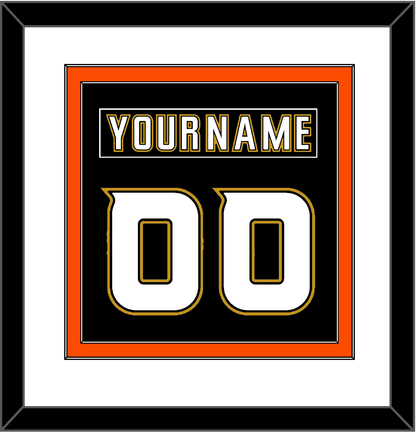 Anaheim Nameplate & Number (Back) Combined - Home Black (2006-2014) - Signature Tier 2