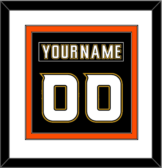 Anaheim Nameplate & Number (Back) Combined - Home Black (2006-2014) - Signature Tier 2