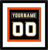 Anaheim Nameplate & Number (Back) Combined - Home Black (2006-2014) - Double Mat 2