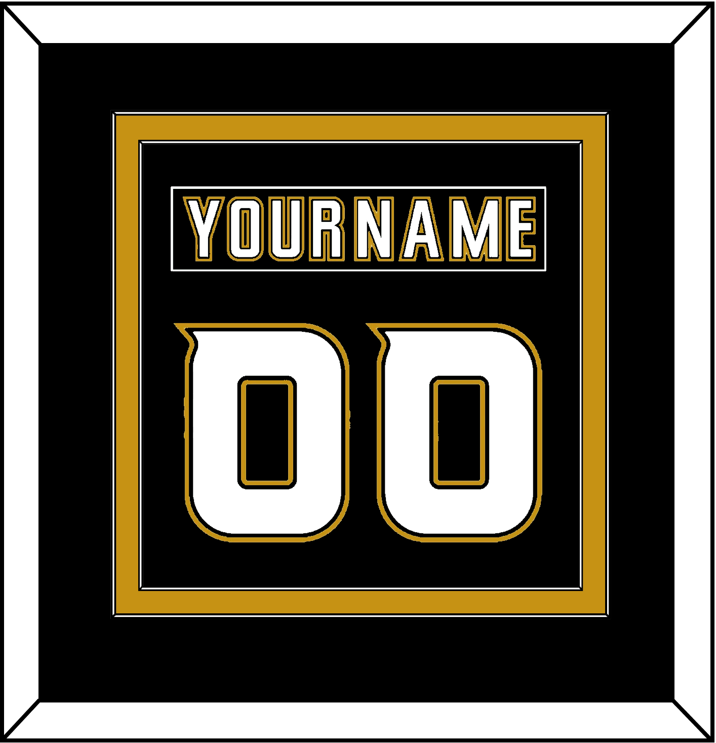 Anaheim Nameplate & Number (Back) Combined - Home Black (2006-2014) - Signature Tier 3
